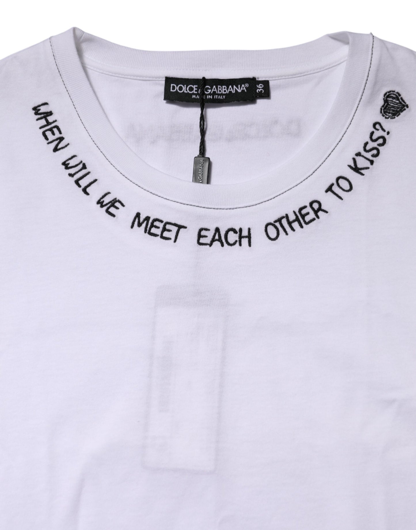 Dolce &amp; Gabbana White Cotton Sleeveless Printed Tank T-shirt