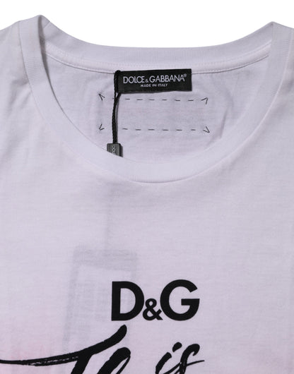 Dolce &amp; Gabbana White DG Floral Embellishment Top T-shirt 