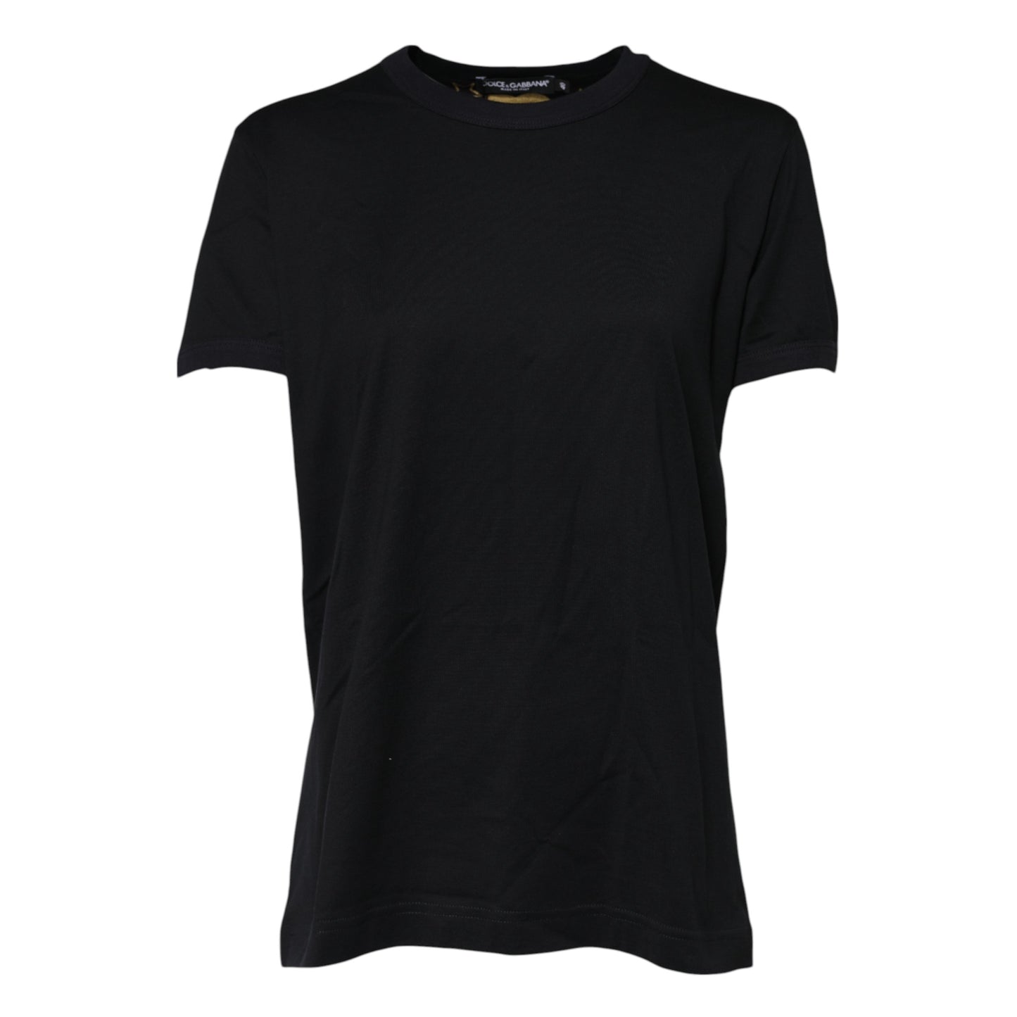Dolce &amp; Gabbana Black Cotton DG Print Short Sleeve Top T-shirt 
