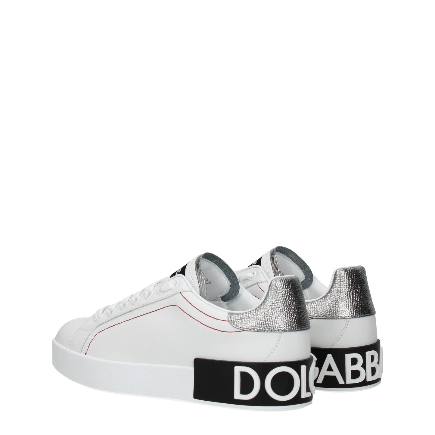 Dolce &amp; Gabbana White Leather Low Tops