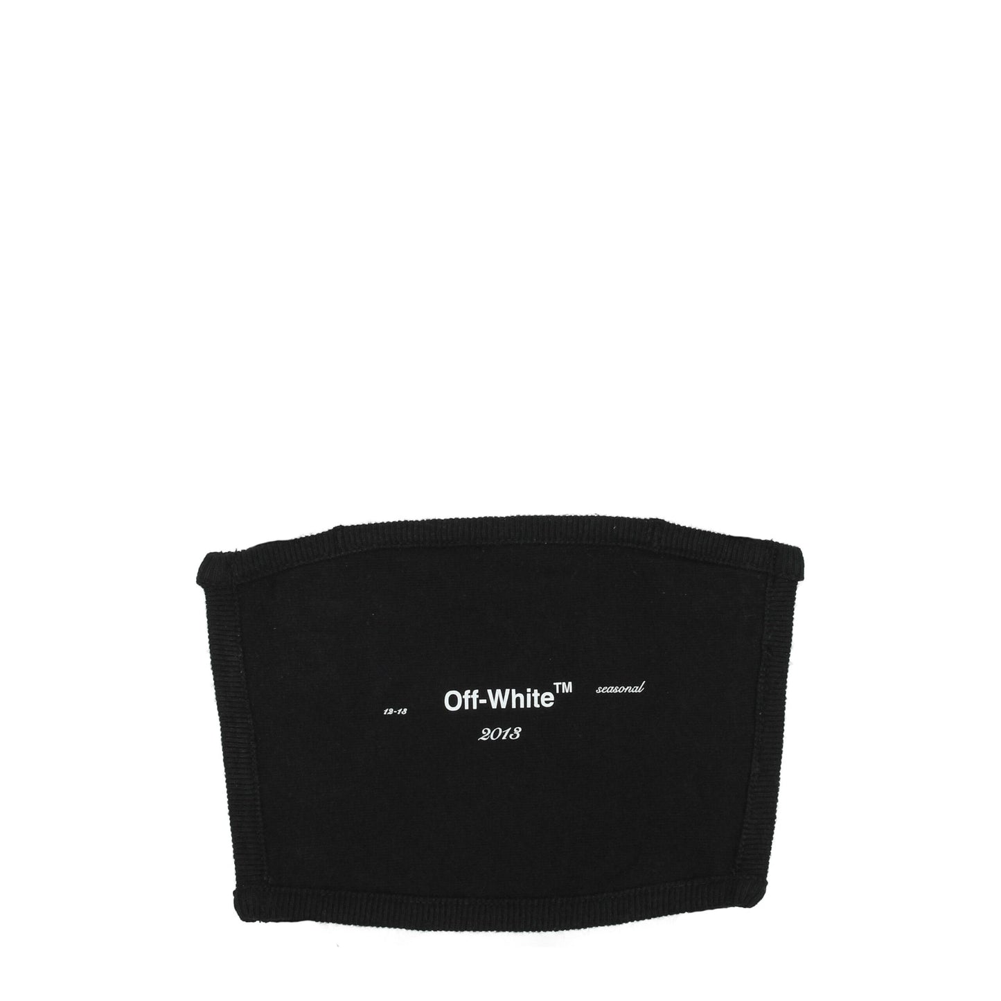Off White Black Cotton Face Masks