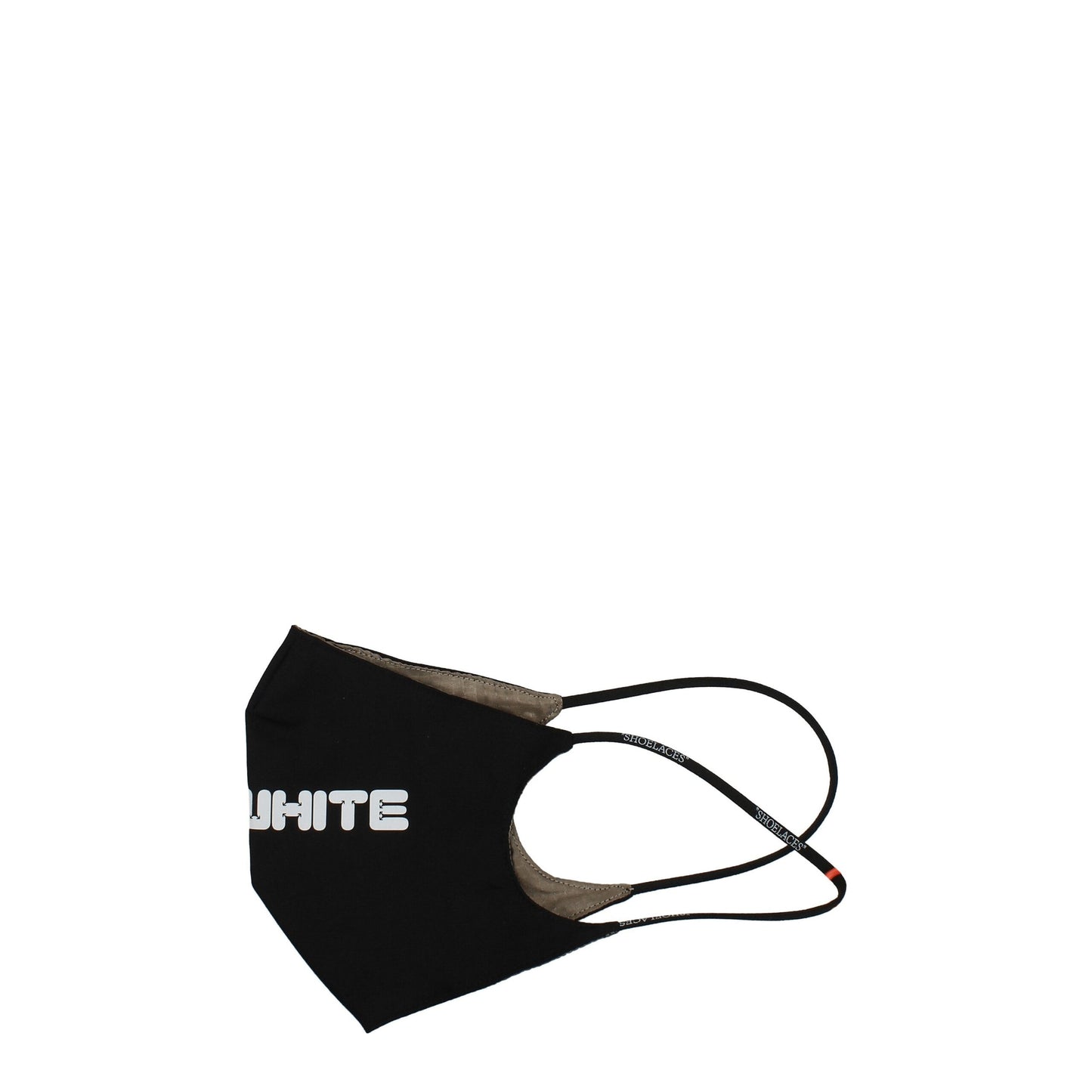 Off White Black Cotton Face Masks