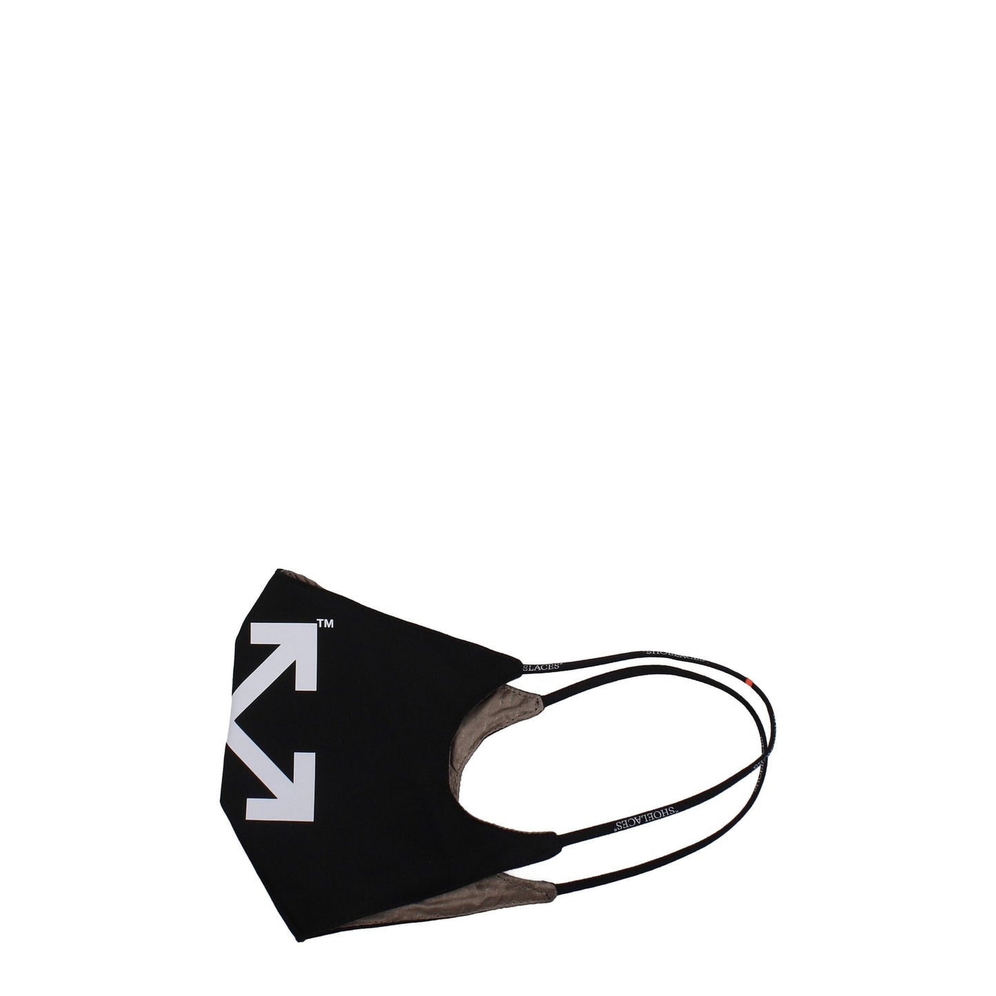 Off White Black Cotton Face Masks
