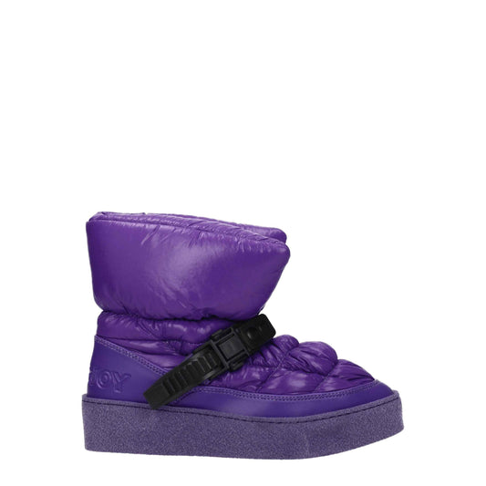 Khrisjoy Purple Polyester Ankle Boots by Khrisjoy