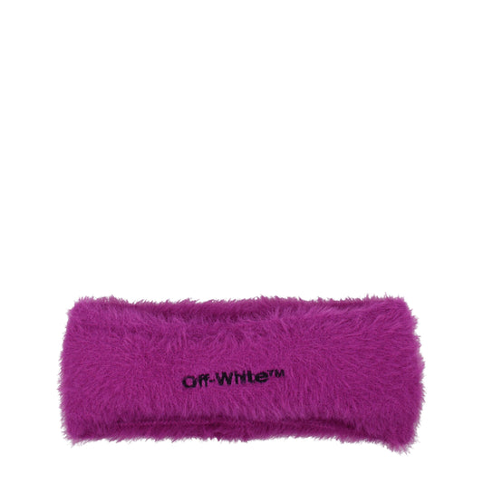 Off White Purple Fabric Headbands