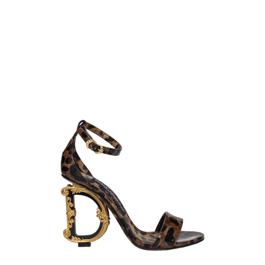 Dolce &amp; Gabbana Brown Leather Sandals