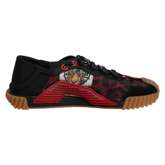 Dolce &amp; Gabbana Black Logo Low Top NS1 Men Sneakers