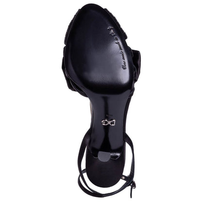 Dolce &amp; Gabbana Black Goatskin Sandal