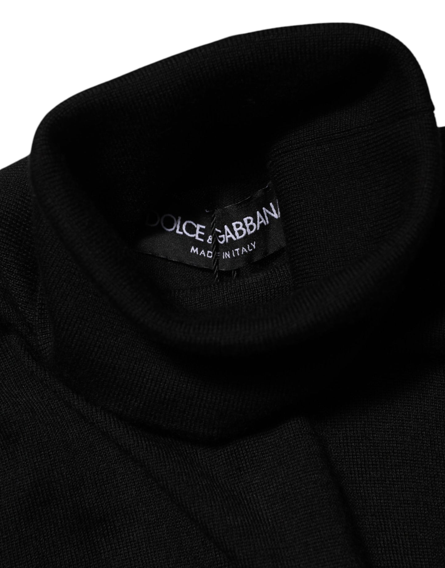 Dolce &amp; Gabbana Black Cashmere Turtleneck Pullover Sweater