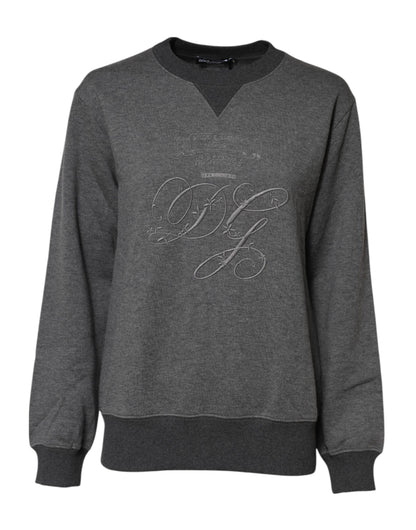 Dolce &amp; Gabbana Gray DG Logo Embroidered Pullover Sweater