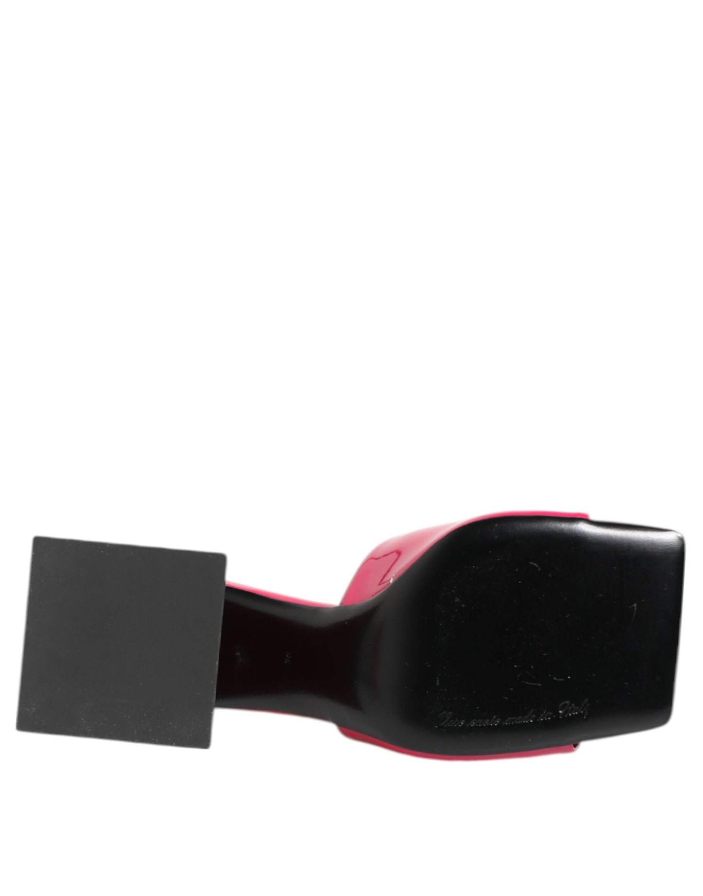Dolce &amp; Gabbana Pink Open Toe Block Heel Mules Sandals Shoes