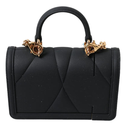 Dolce &amp; Gabbana Case Black Silicone Devotion Heart Cover Hand Bag Airpod