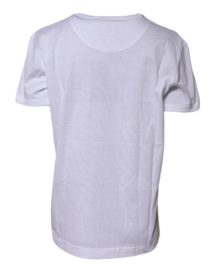 Dolce &amp; Gabbana White Cotton Goodluck 2022 Crew Neck T-shirt