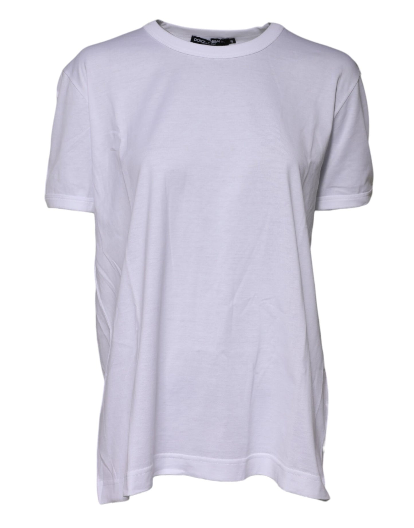 Dolce &amp; Gabbana White Cotton Goodluck 2022 Crew Neck T-shirt