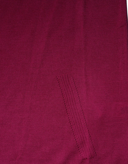 Dolce &amp; Gabbana Fuchsia Wool Long Sleeves Turtleneck Sweater
