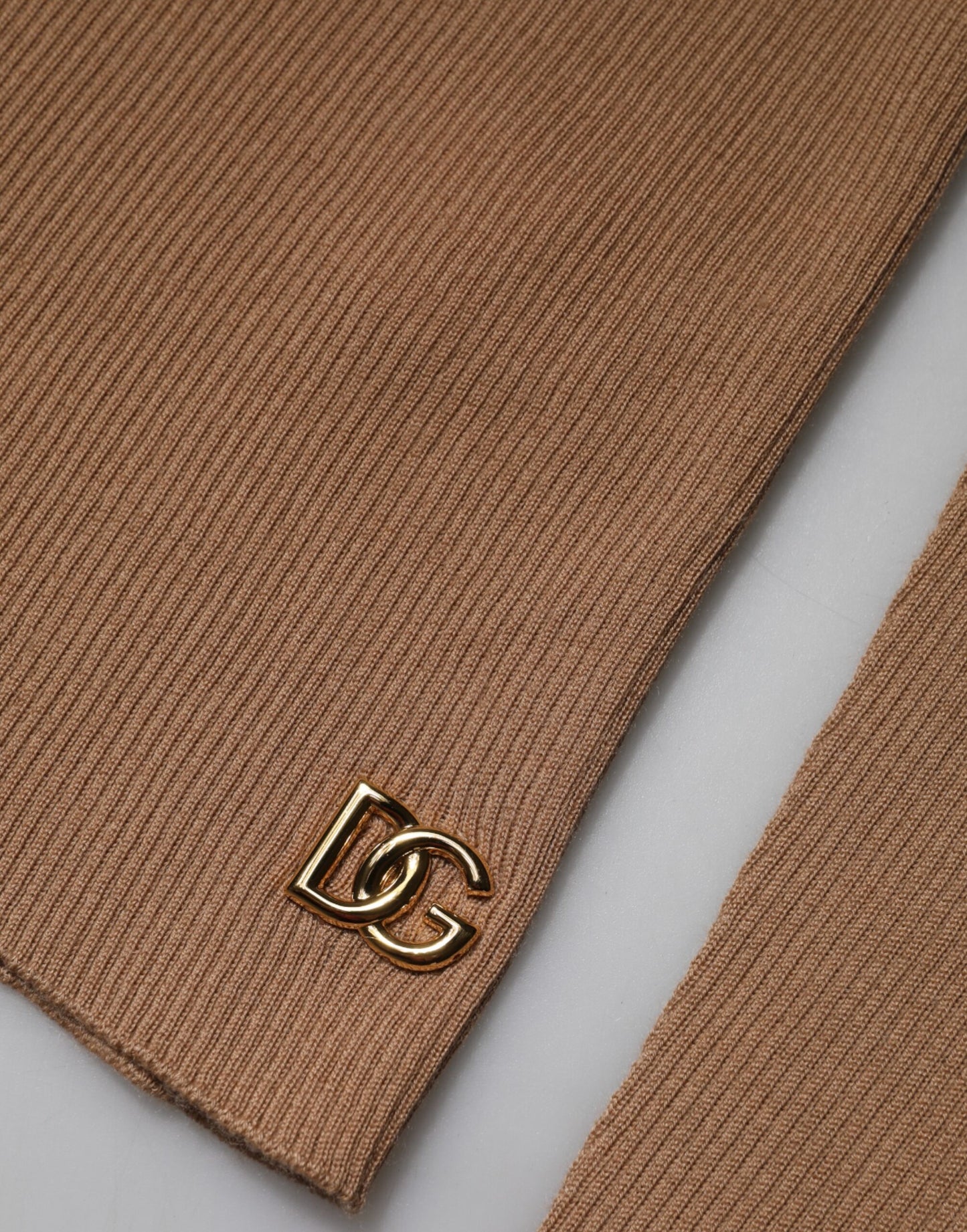 Dolce &amp; Gabbana Brown Knit Long Sleeves Turtleneck Sweater