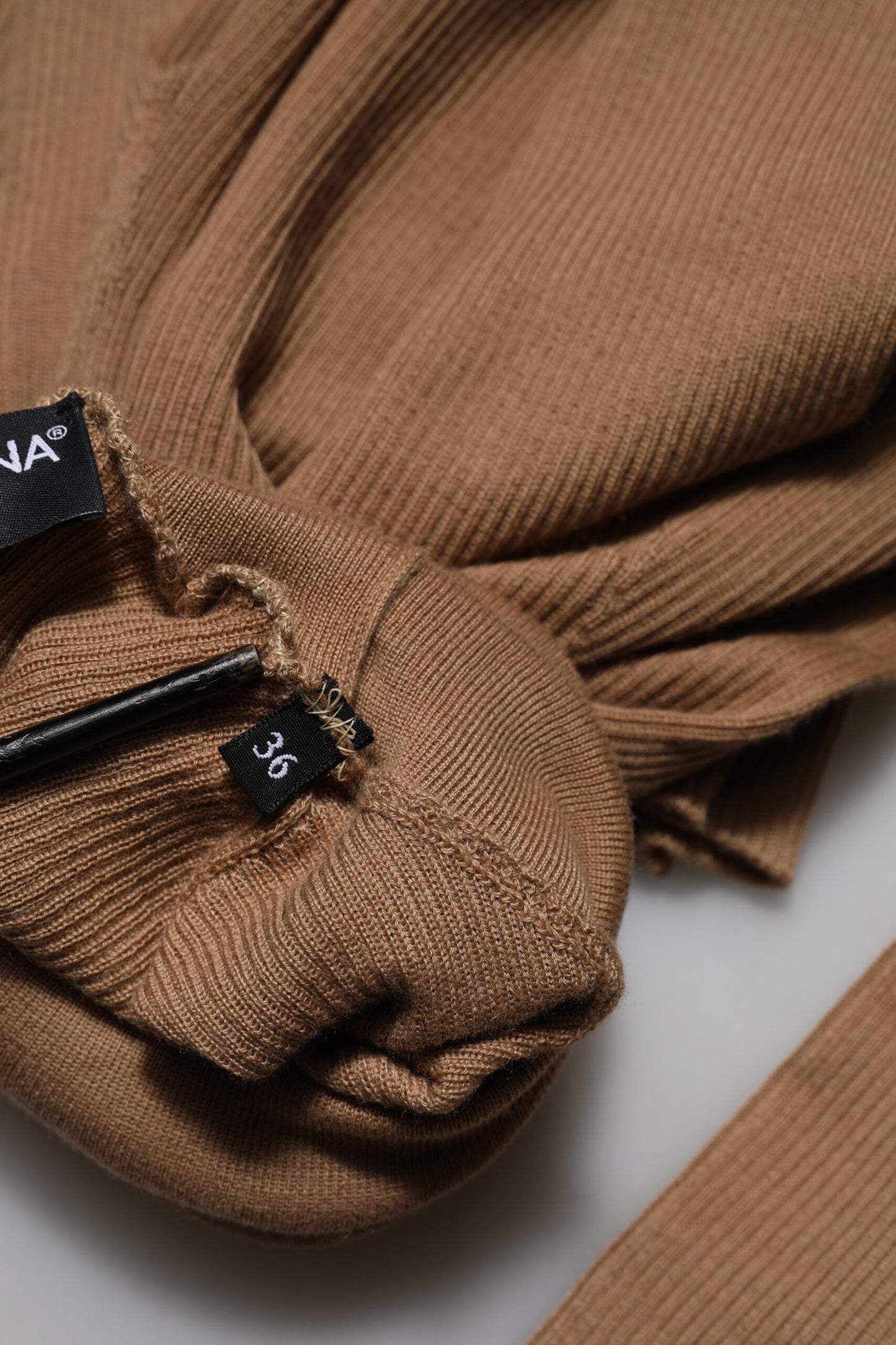 Dolce &amp; Gabbana Brown Knit Long Sleeves Turtleneck Sweater