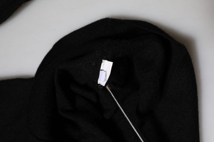 Dolce &amp; Gabbana Black STAFF Round Neck Cardigan Sweater