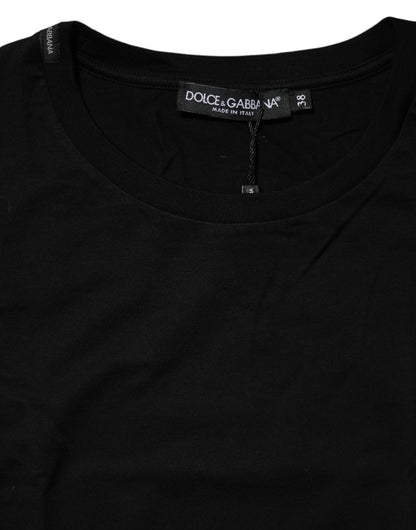 Dolce &amp; Gabbana Black Short Sleeves Crew Neck Top T-shirt