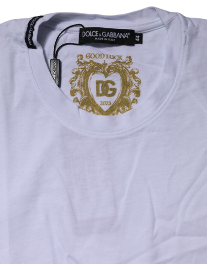 Dolce &amp; Gabbana White Short Sleeves Crew Neck Top T-shirt
