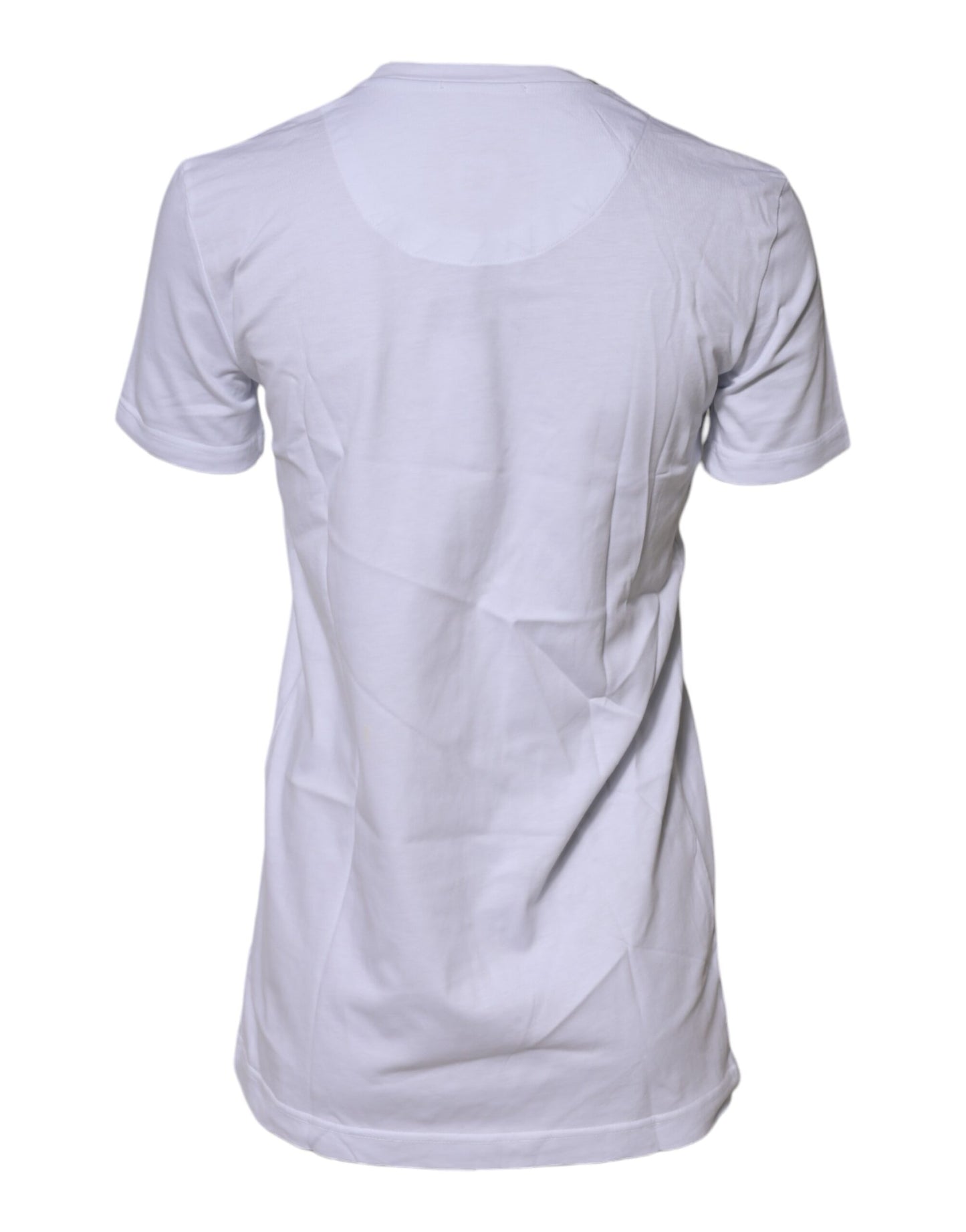 Dolce &amp; Gabbana White Cotton Short Sleeves Crew Neck T-shirt