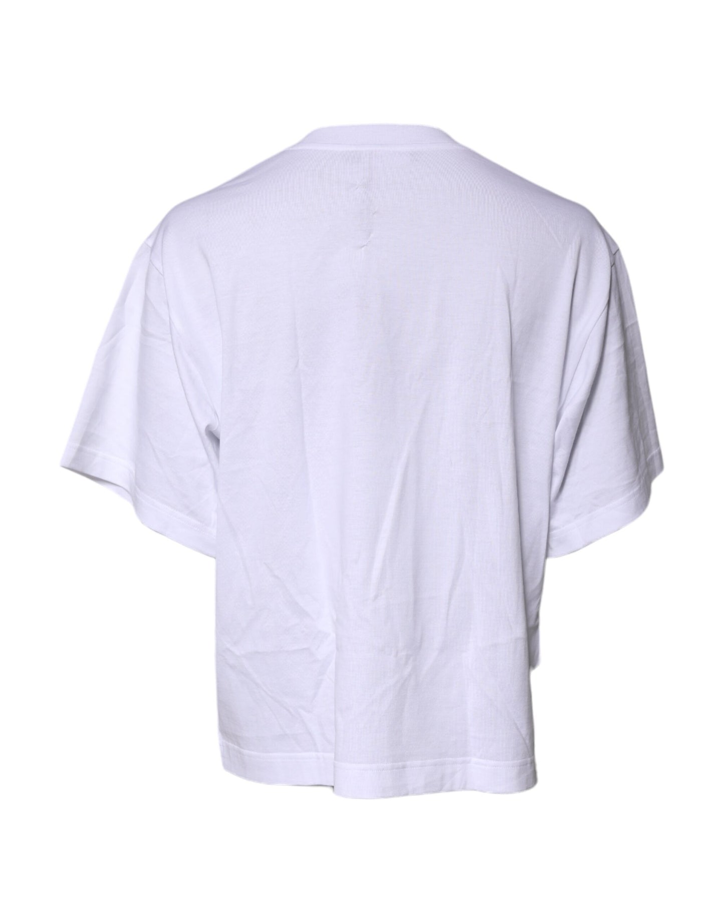 Dolce &amp; Gabbana White Short Sleeves DG Logo Print Top T-shirt