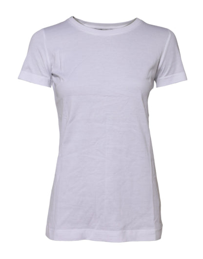 Dolce &amp; Gabbana White Short Sleeves Crew Neck Top T-shirt