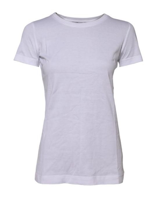 Dolce &amp; Gabbana White Short Sleeves Crew Neck Top T-shirt
