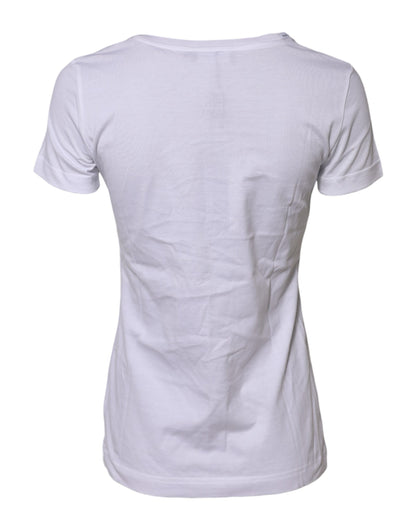 Dolce &amp; Gabbana White Short Sleeves Crew Neck Top T-shirt
