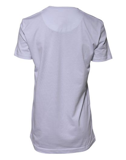 Dolce &amp; Gabbana White Cotton Goodluck 2023 Crew Neck T-shirt