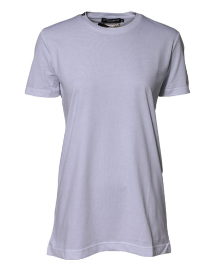 Dolce &amp; Gabbana White Cotton Goodluck 2023 Crew Neck T-shirt