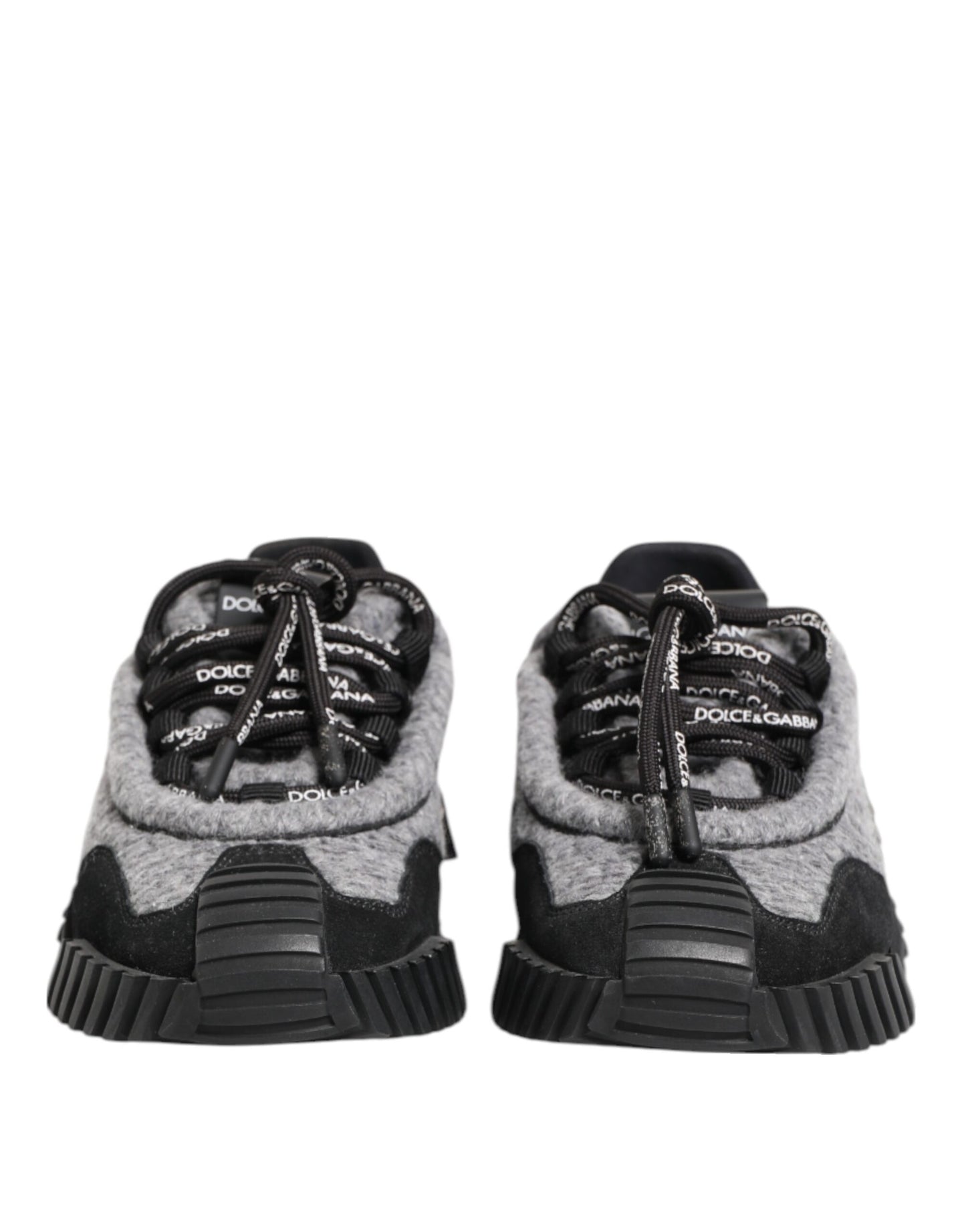 Dolce &amp; Gabbana Black Gray NS1 Low Top Sneakers Shoes