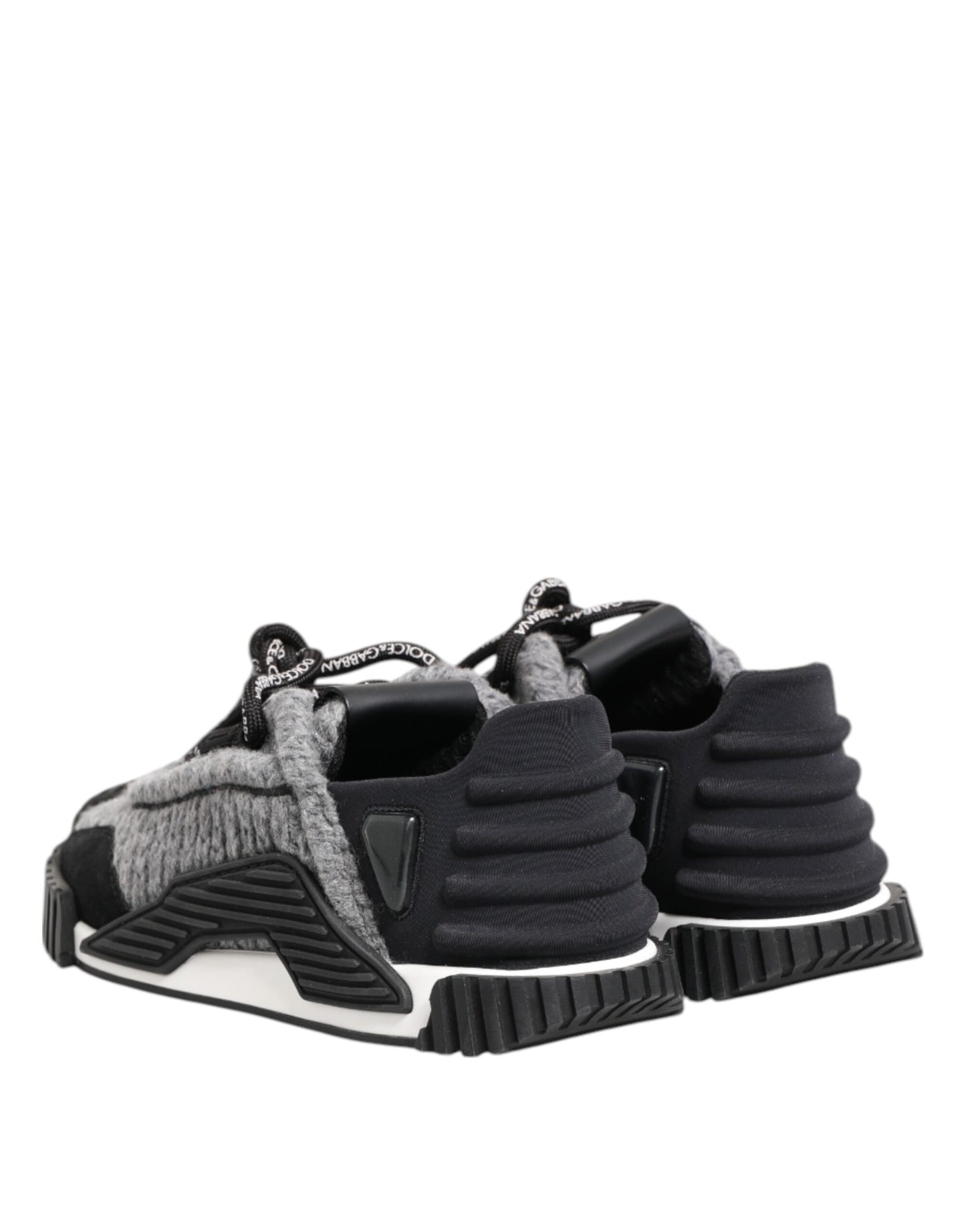 Dolce &amp; Gabbana Black Gray NS1 Low Top Sneakers Shoes