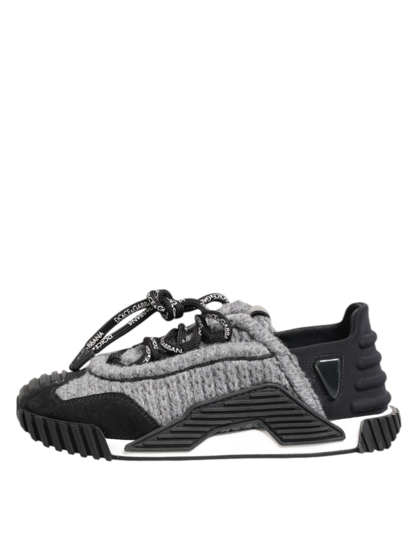 Dolce &amp; Gabbana Black Gray NS1 Low Top Sneakers Shoes