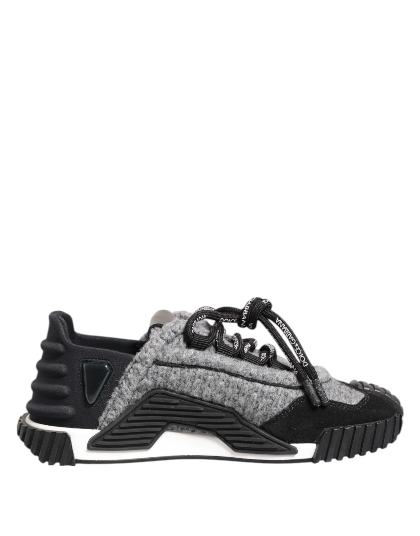 Dolce &amp; Gabbana Black Gray NS1 Low Top Sneakers Shoes