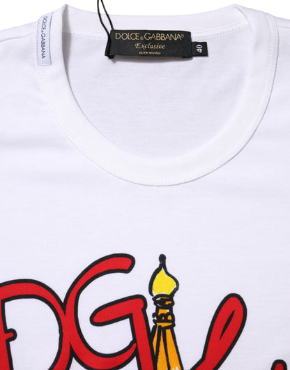 Dolce &amp; Gabbana White DG Loves Moscow Crew Neck T-shirt