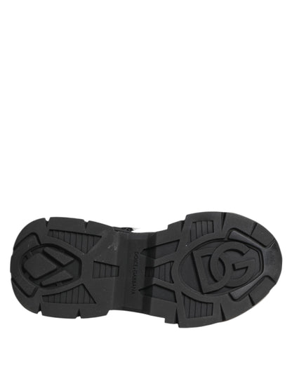 Dolce &amp; Gabbana White Black Logo Airmaster Sneakers Shoes