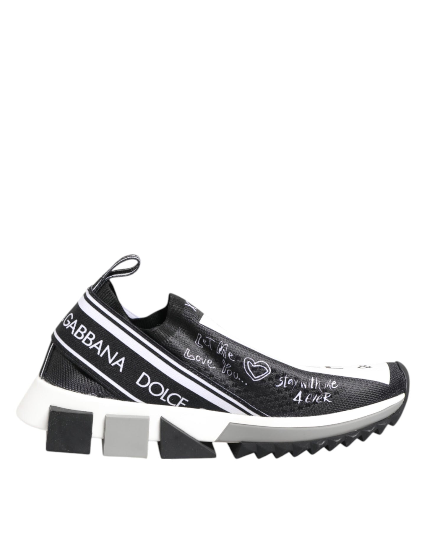 Dolce &amp; Gabbana Black White Sorrento Low Top Sneakers Shoes