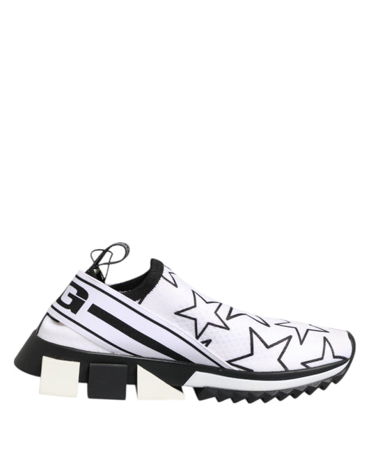 Dolce &amp; Gabbana White Stars Sorrento Low Top Sneakers Shoes