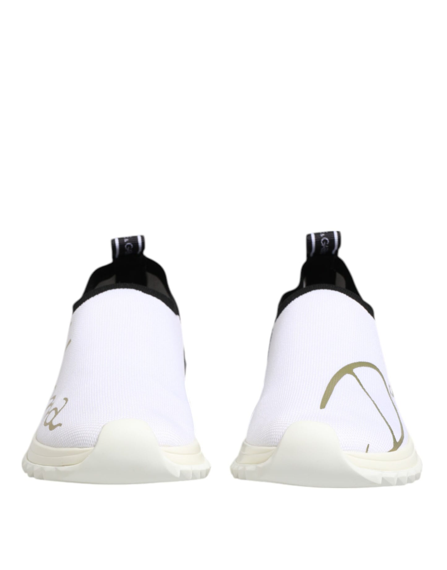 Dolce &amp; Gabbana White Black Low Top Sorrento Sneakers Shoes