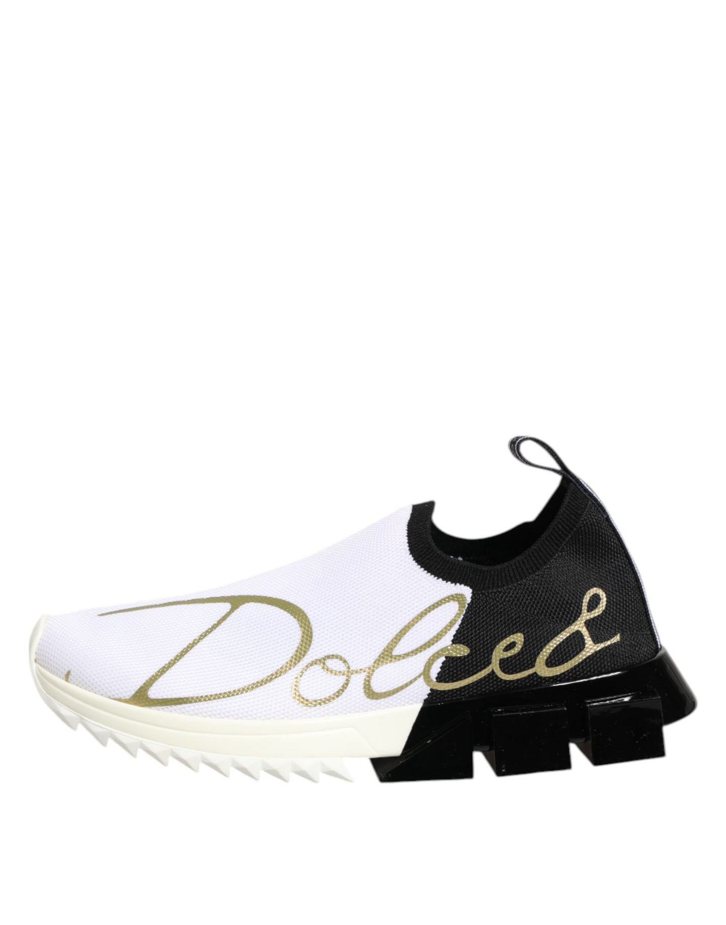Dolce &amp; Gabbana White Black Low Top Sorrento Sneakers Shoes