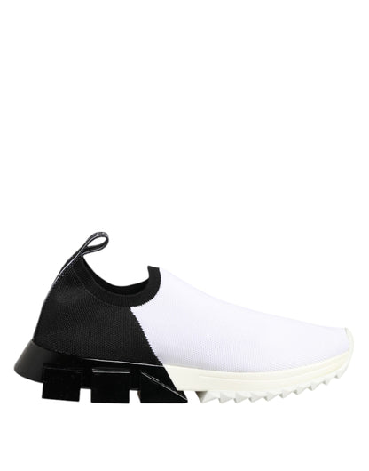 Dolce &amp; Gabbana White Black Low Top Sorrento Sneakers Shoes
