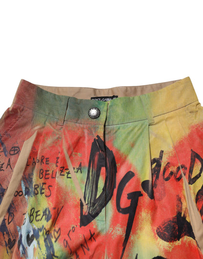 Dolce &amp; Gabbana Multicolor High Waist Cargo Trouser Pants