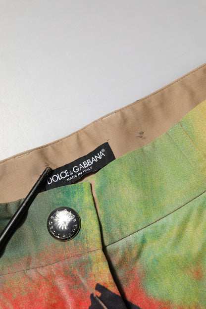 Dolce &amp; Gabbana Multicolor High Waist Cargo Trouser Pants
