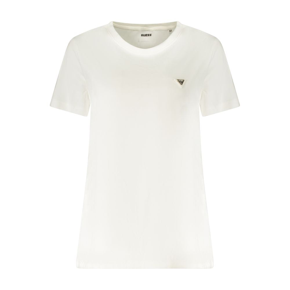 Guess Jeans White Cotton Tops &amp; T-Shirt