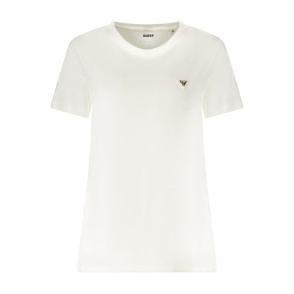 Guess Jeans White Cotton Tops &amp; T-Shirt