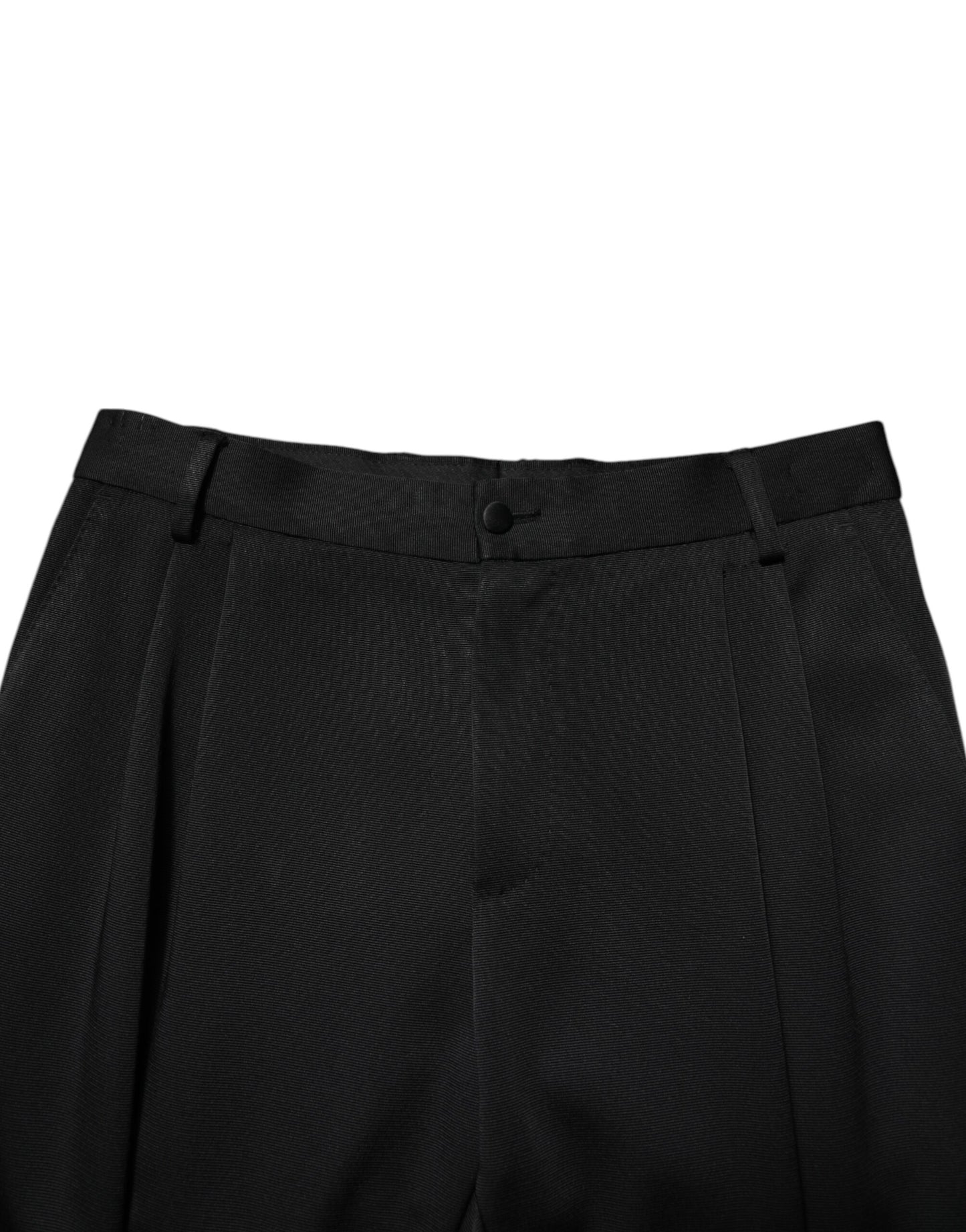 Dolce &amp; Gabbana Black Acetate HighWaist Tapered Trouser Pants