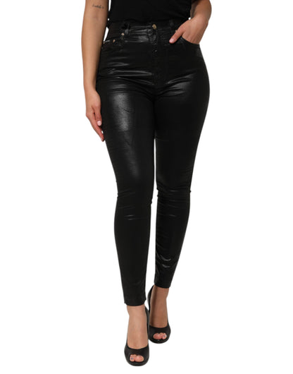 Dolce &amp; Gabbana Black High Waist Skinny GRACE Denim Jeans