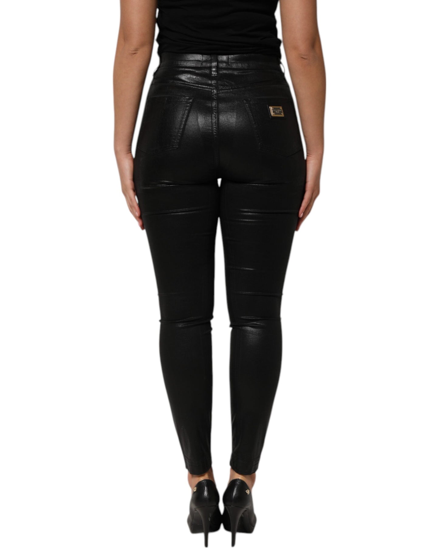 Dolce &amp; Gabbana Black High Waist Skinny GRACE Denim Jeans