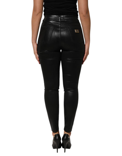 Dolce &amp; Gabbana Black High Waist Skinny GRACE Denim Jeans